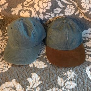 Plain denim baseball caps-blue denimLot of 2